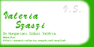 valeria szaszi business card