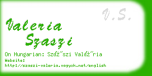 valeria szaszi business card